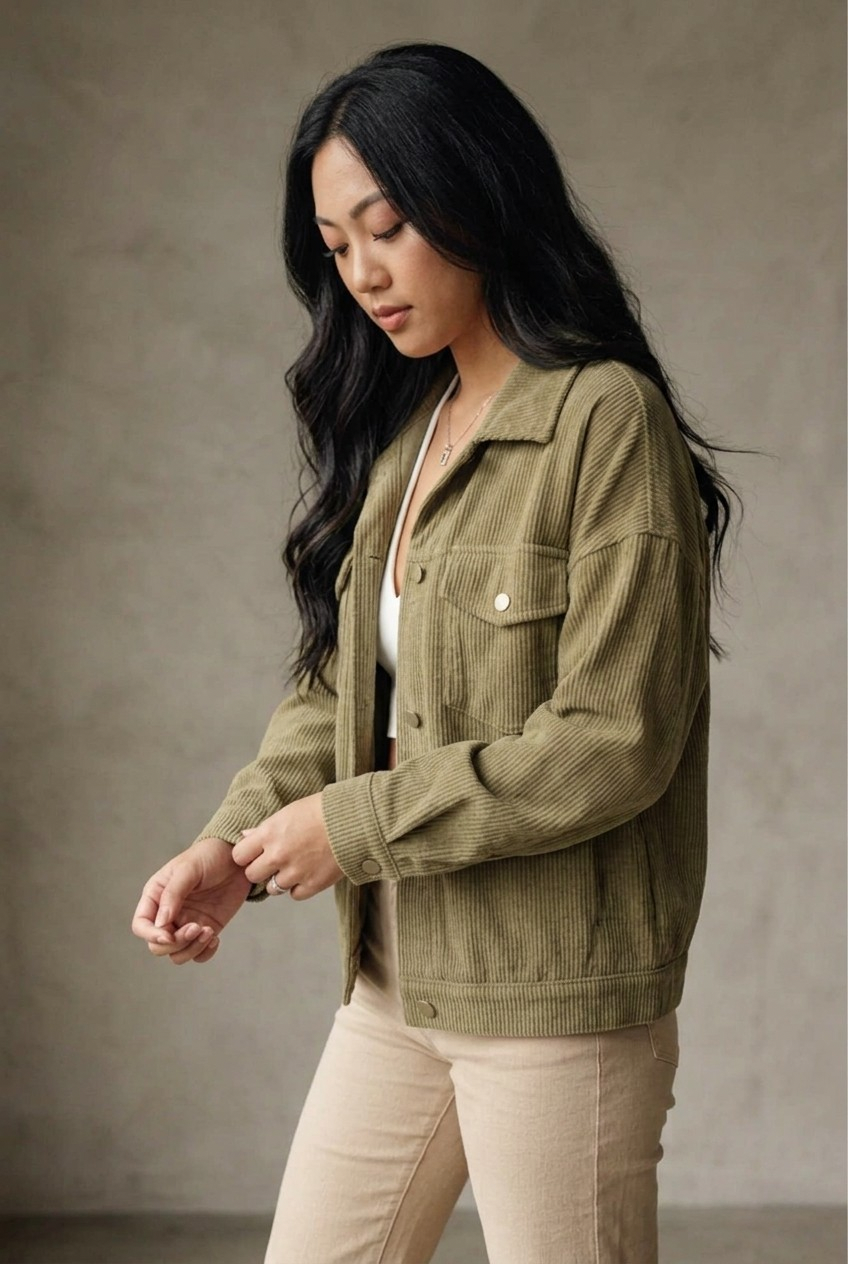 Latte Au Matcha Corduroy Jacket