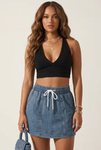 Façade Denim Skort