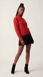 Tourelle High Collar Knit Sweater