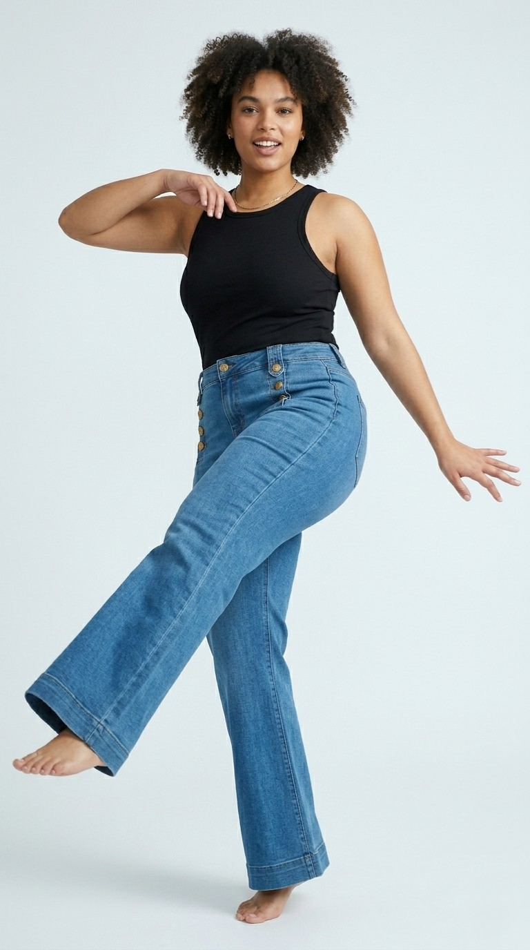 Nautique Straight Golden Button Jeans