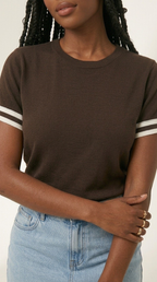 Bande Stripe Sleeve Sweater