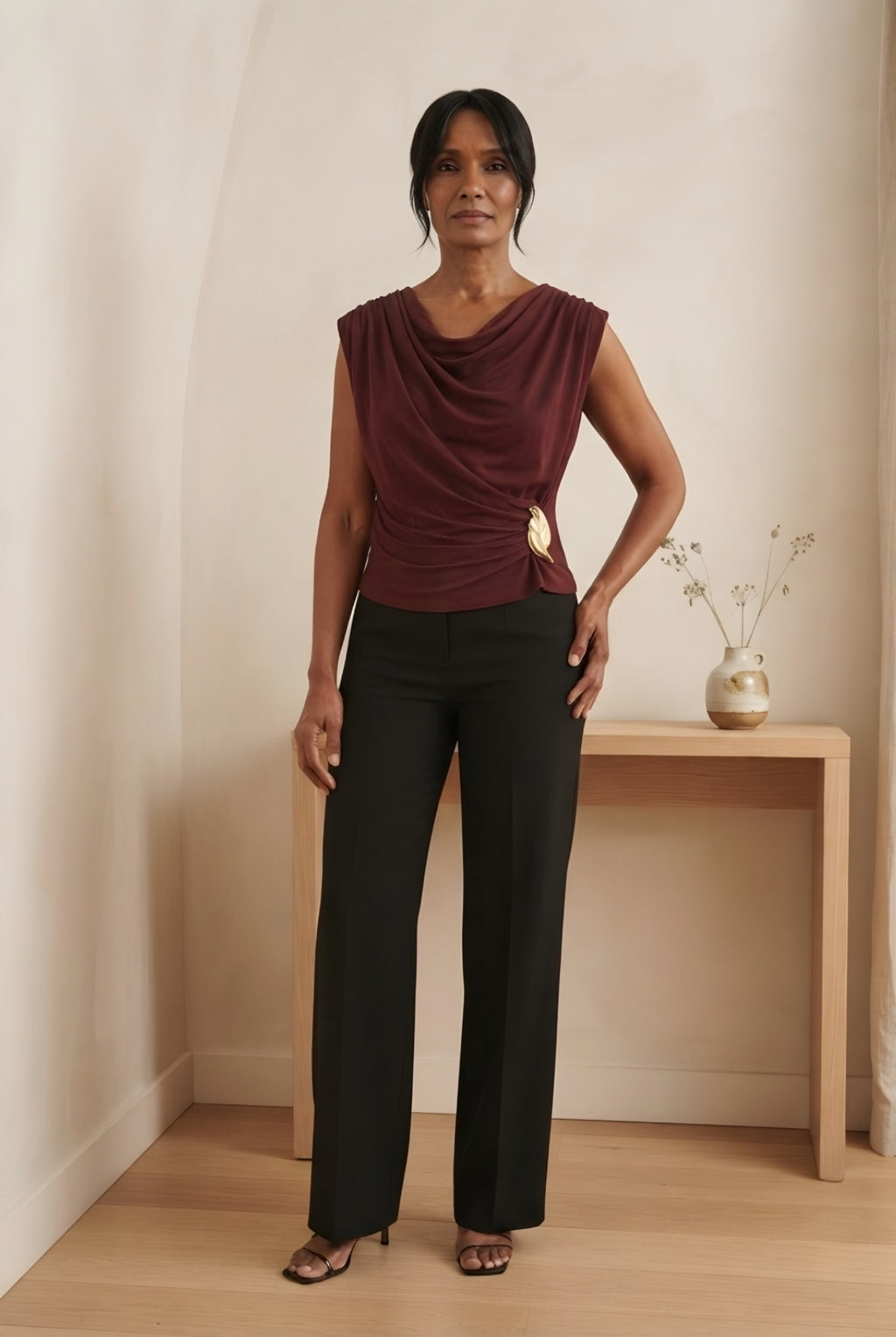 Clinquant Draped Gold Top