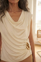 Clinquant Draped Gold Top