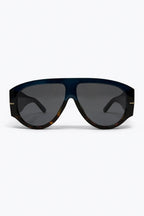 Marin Navy Tortoiseshell Shield Sunglasses