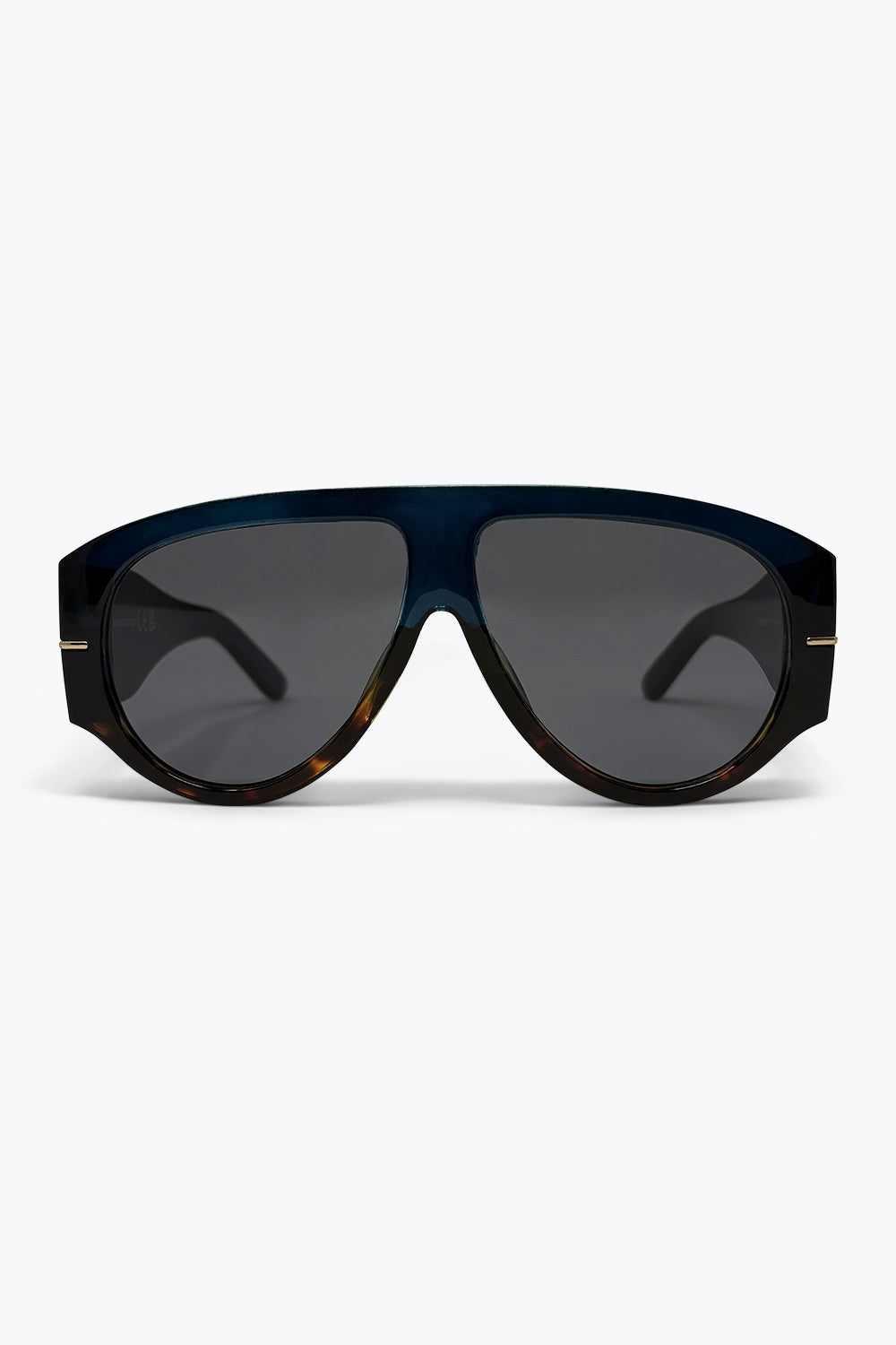 Marin Navy Tortoiseshell Shield Sunglasses