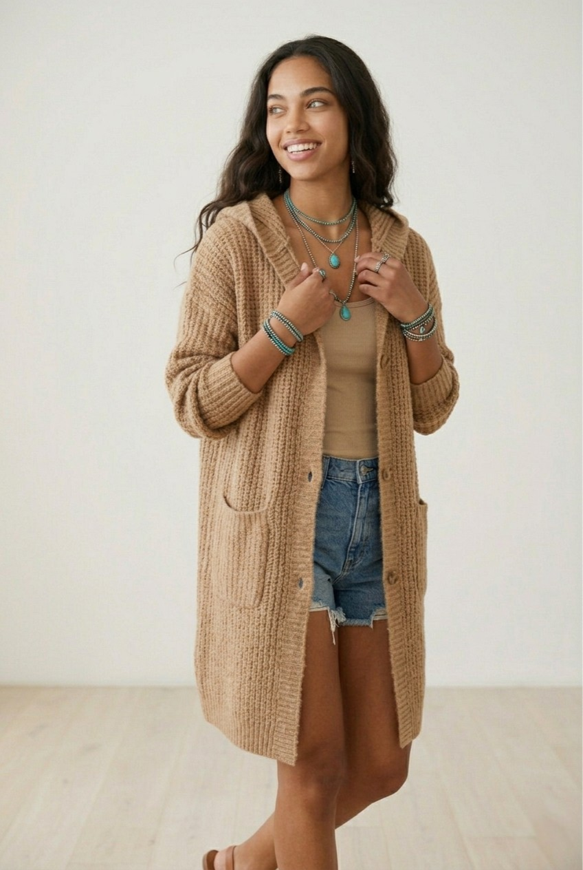 Capucine Long Ribbed Cardigan