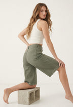 Indigo Wide Leg Bermuda Shorts