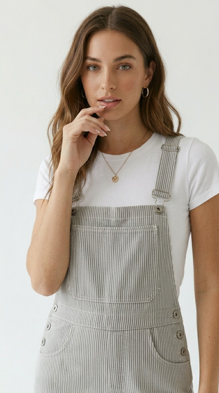 Rayure Stripe Salopette Overalls