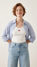 Amour Stripe Shirt & Tank Set