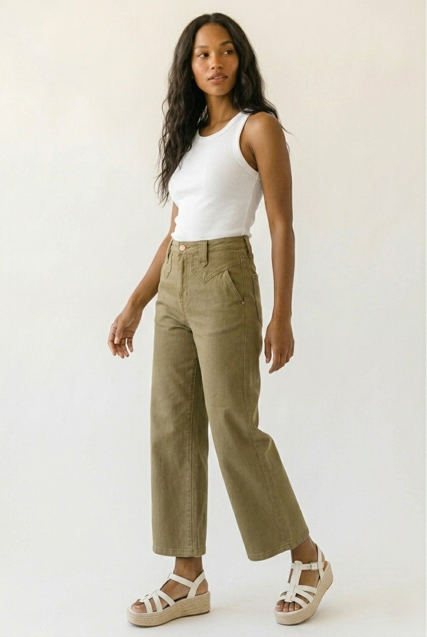 Joug Wide Leg Ankle Jeans