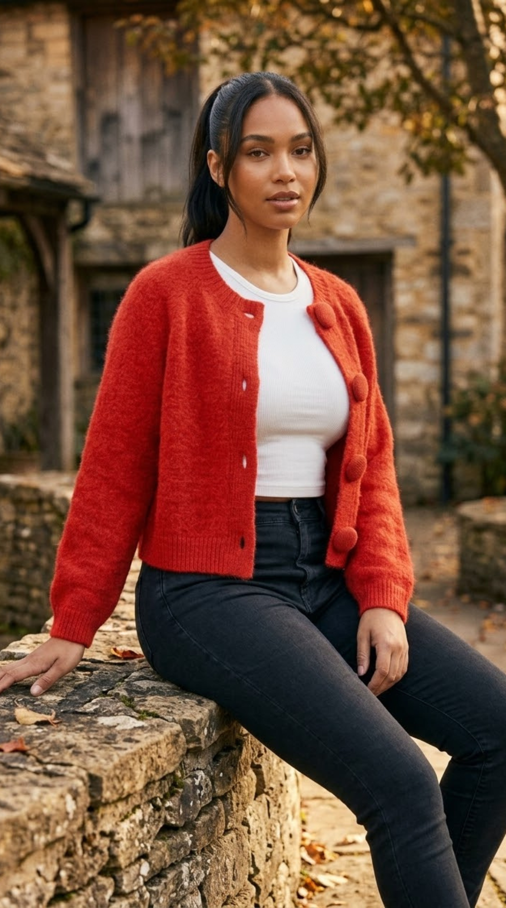 Bouton Couvert Fluffy Cardigan