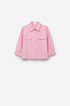 Bouton Cropped Pocket Shirt