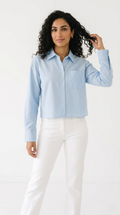 Ciel Cropped Button Shirt