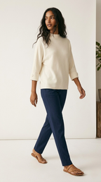 Nacelle Button Sleeve Knit Sweater