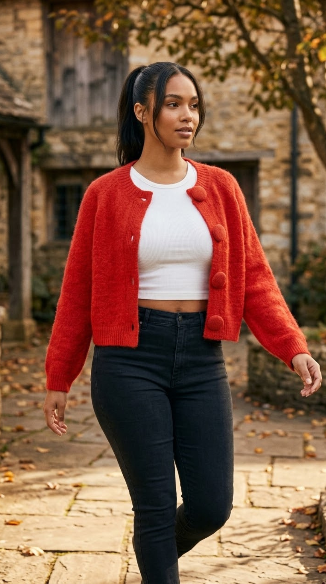 Bouton Couvert Fluffy Cardigan