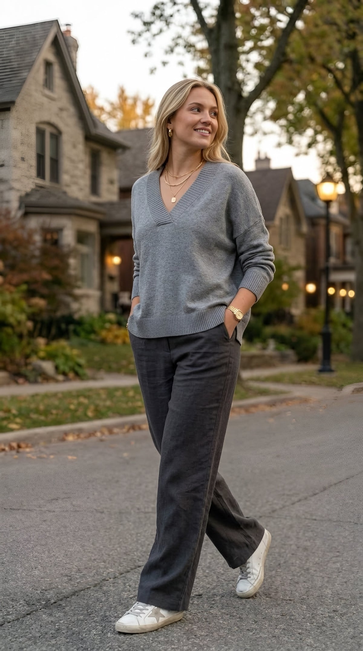 Solstice V-Neck Knit Jumper