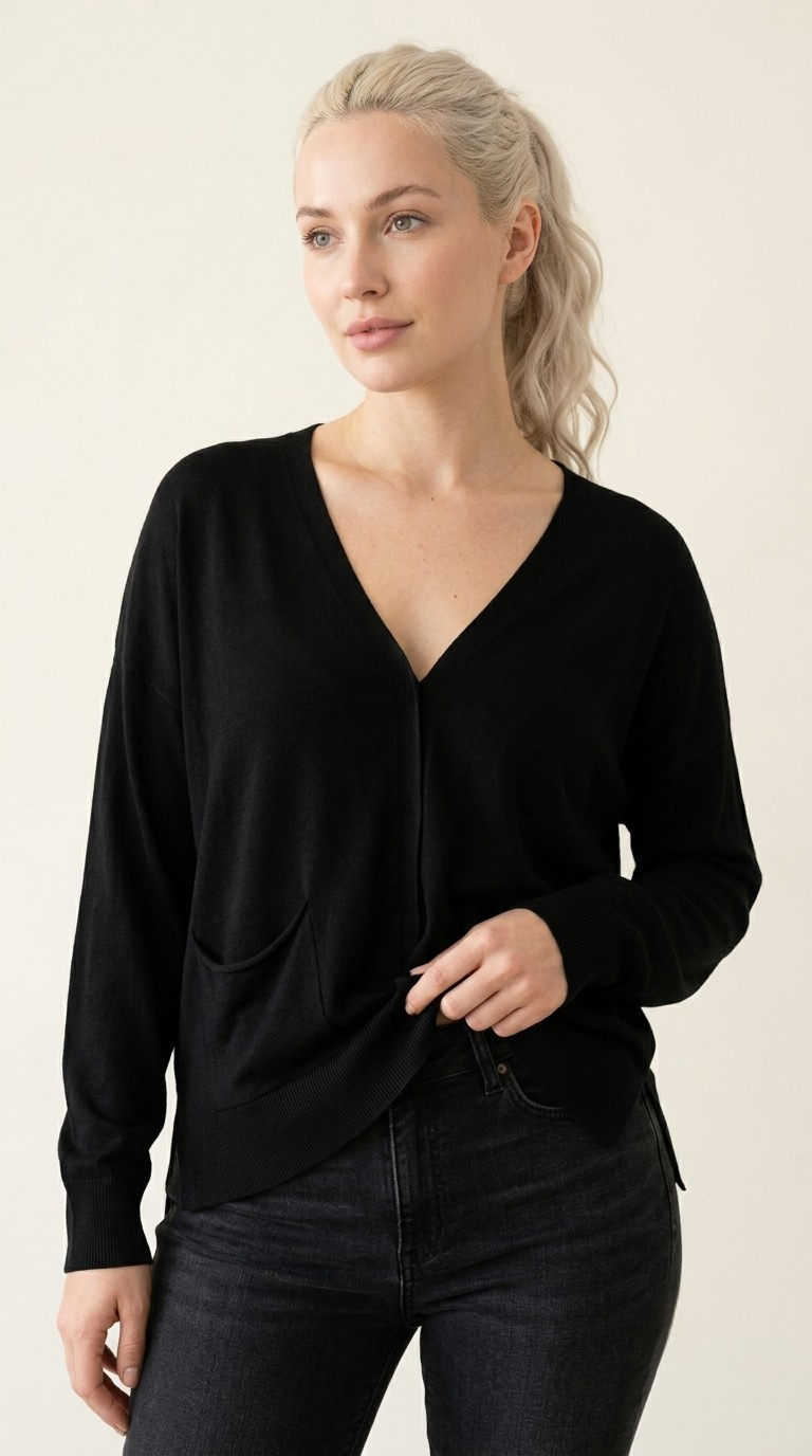Poche Fine Knit Cardigan