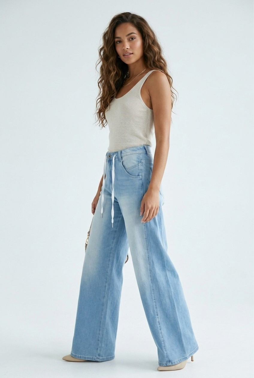 Laçon Drawstring Jeans