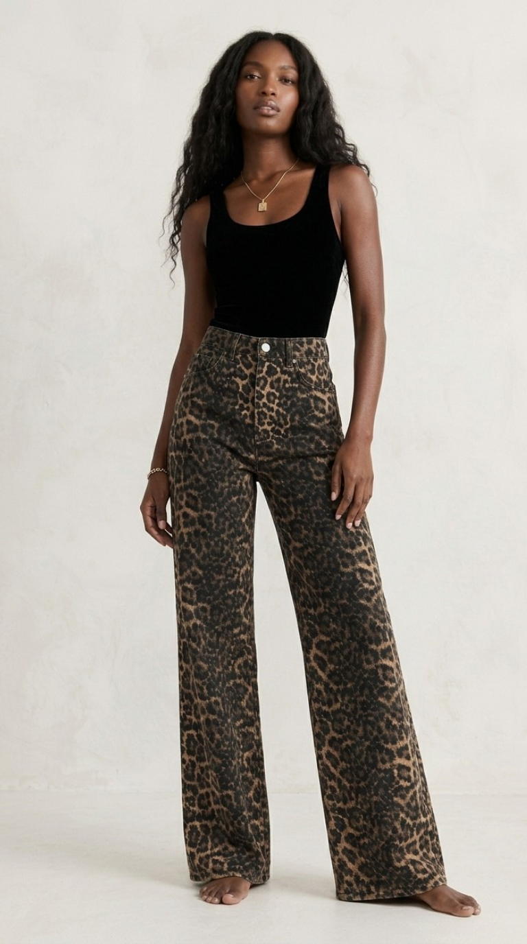 Panthère Leopard Ombré Jeans