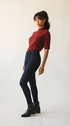 Hausse Chunky Ribbed High Collar Sweater