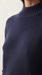 Tourelle High Collar Knit Sweater