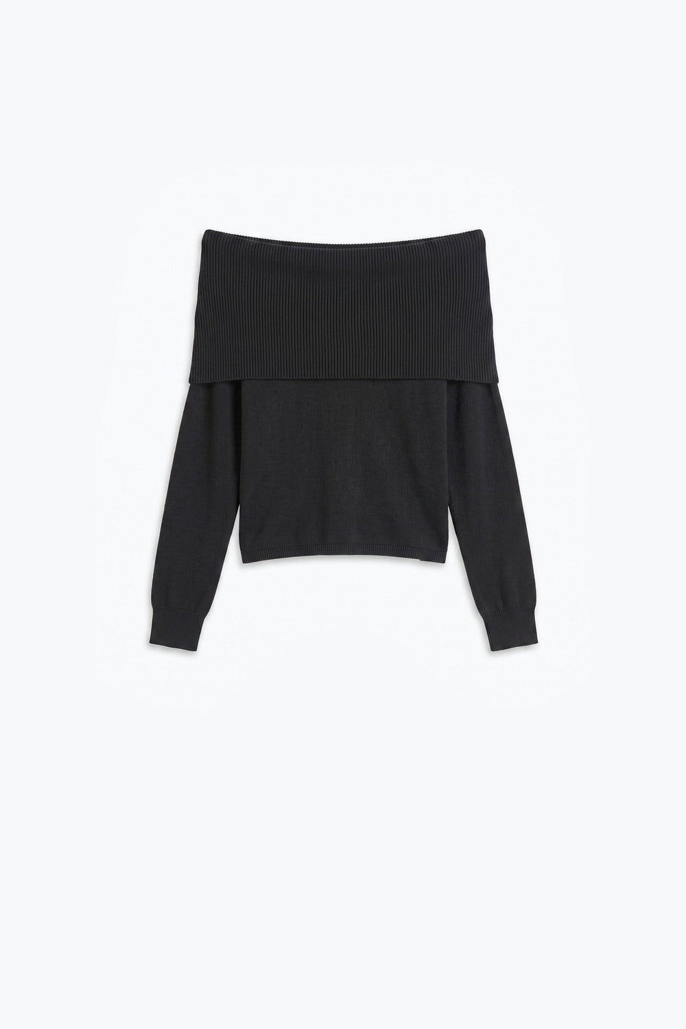 Bardot Ribbed Off Shoulder Sweater