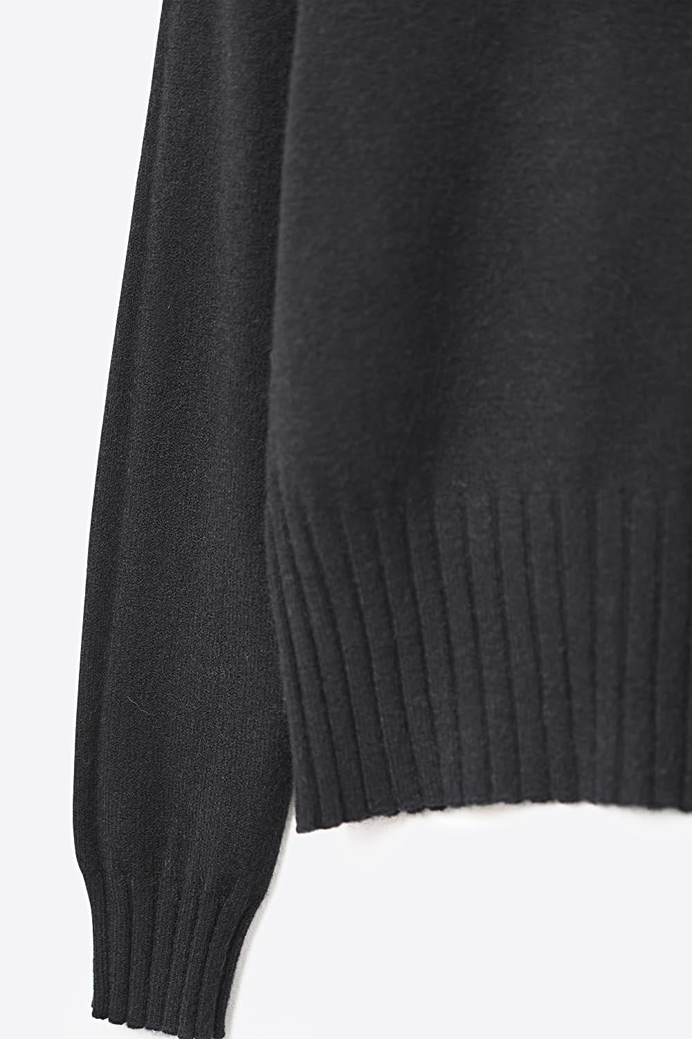 Tourelle High Collar Knit Sweater