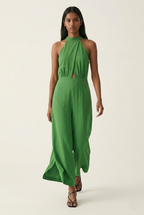 Croisé Halter Wide Leg Jumpsuit