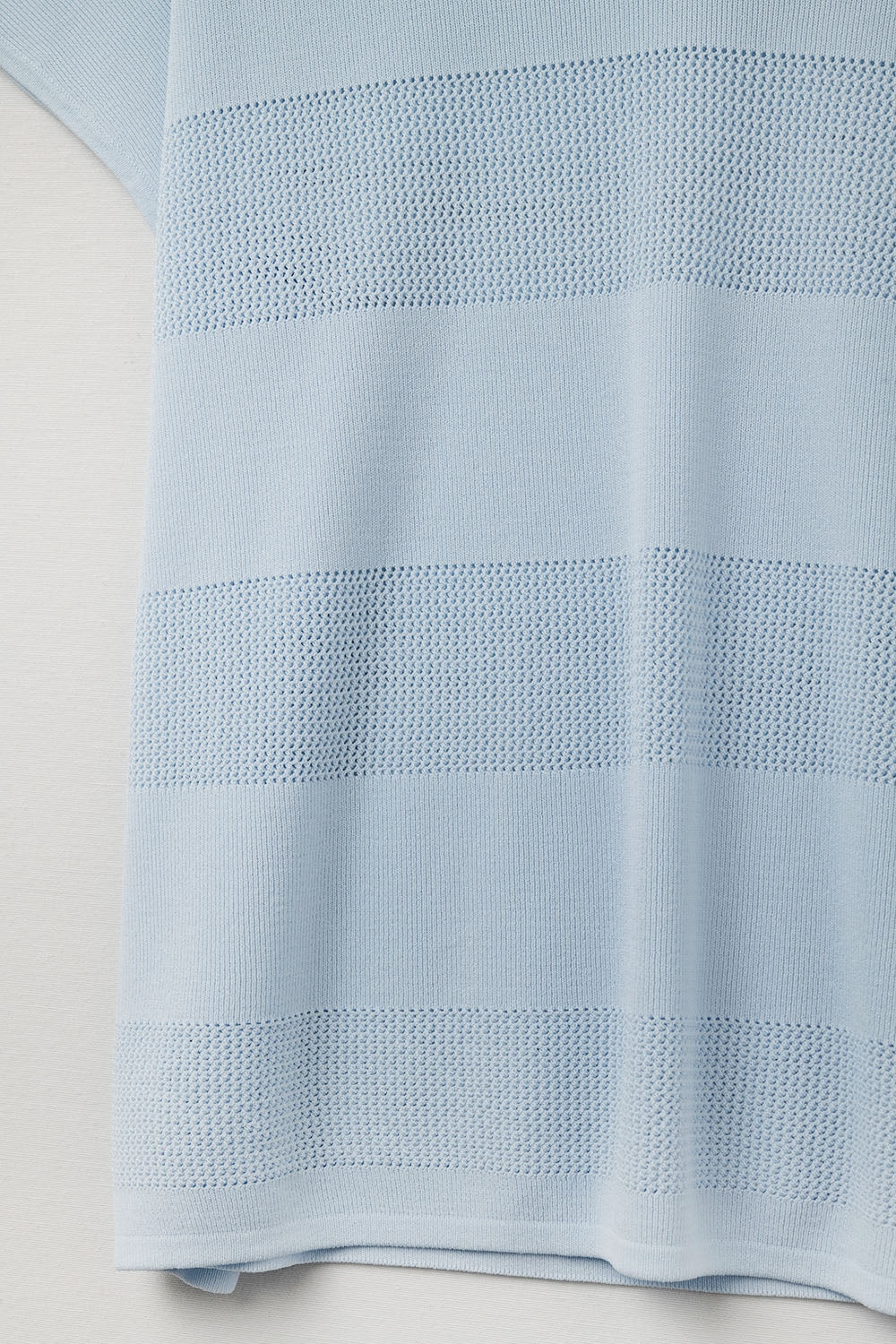 Onde Baby Blue Stripe Texture Knit Sweater