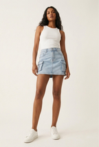 Cargue Denim Mini Skirt