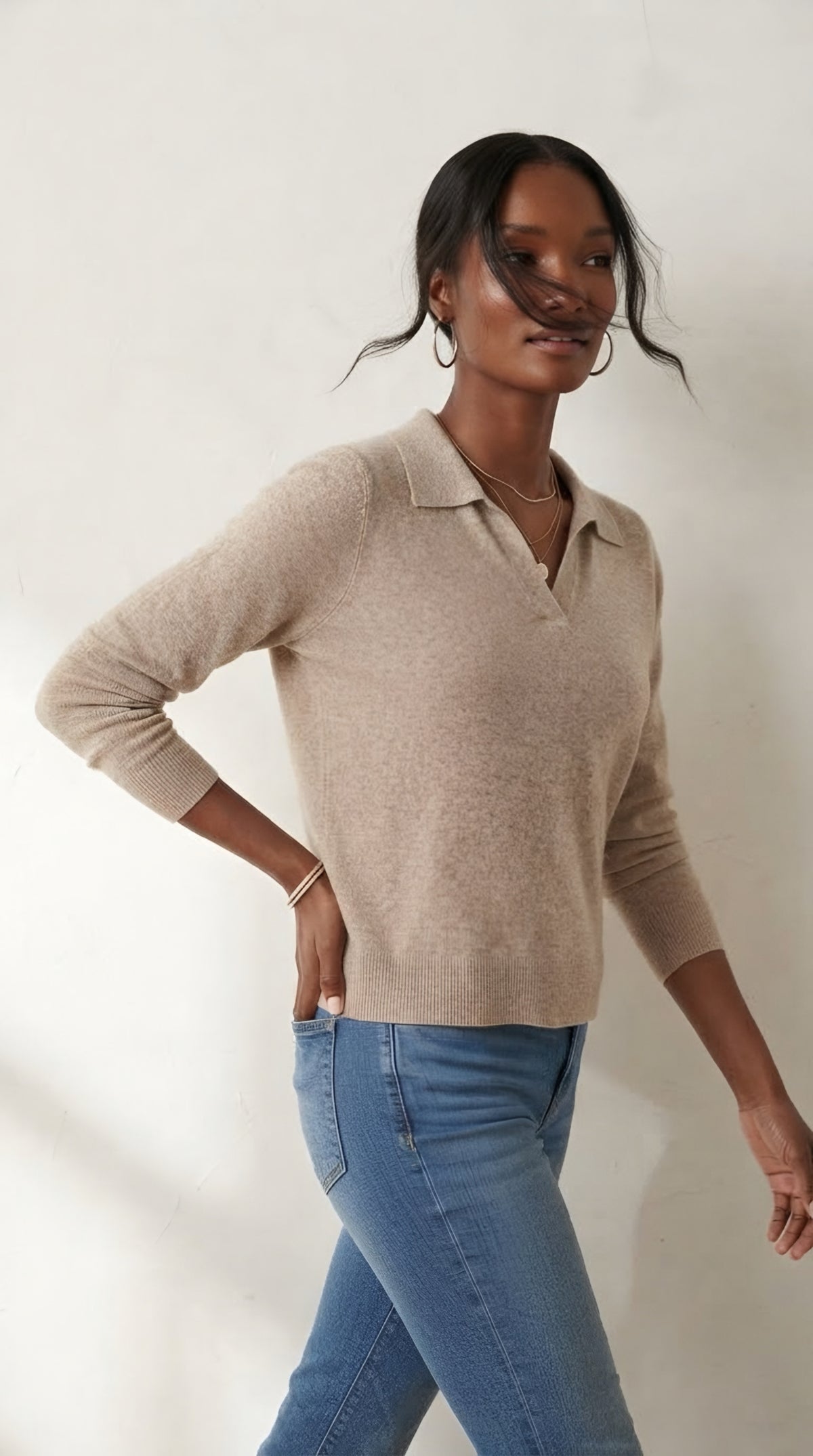 Liseré Polo Knit Sweater