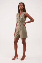 Sahel Belted Utility Romper