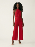 Croisé Halter Wide Leg Jumpsuit