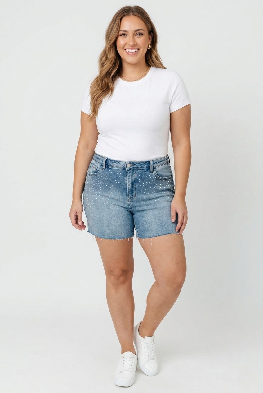 Scintille High Rise Cutoff Shorts