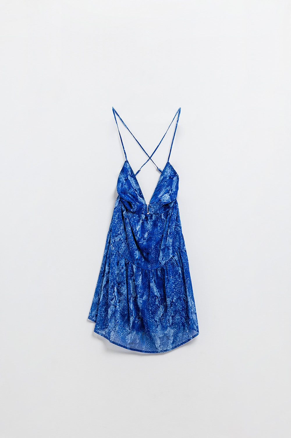 Serpente Halter Babydoll Mini Dress