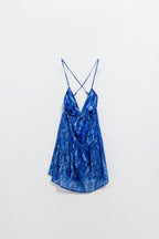 Serpente Halter Babydoll Mini Dress