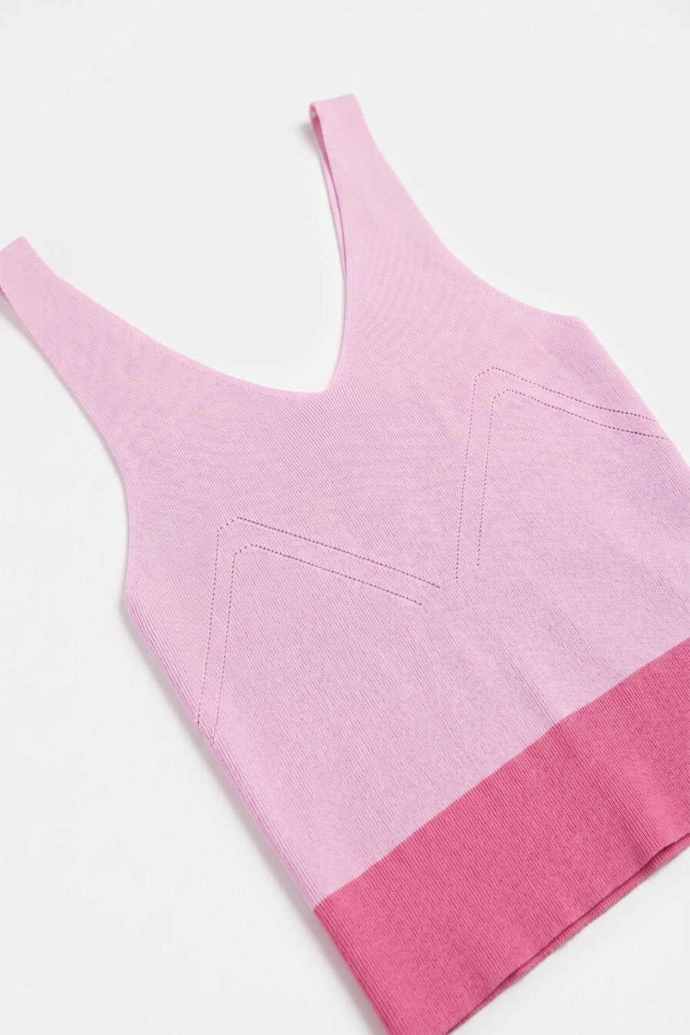 Bordure Contrast Hem Tank