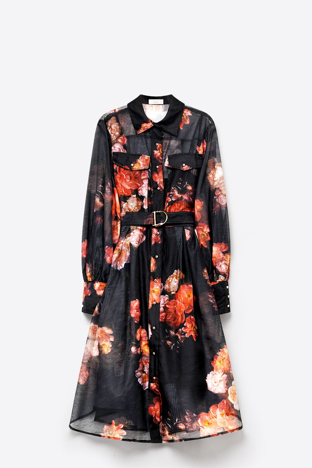 Jardin Floral Midi Shirt Dress