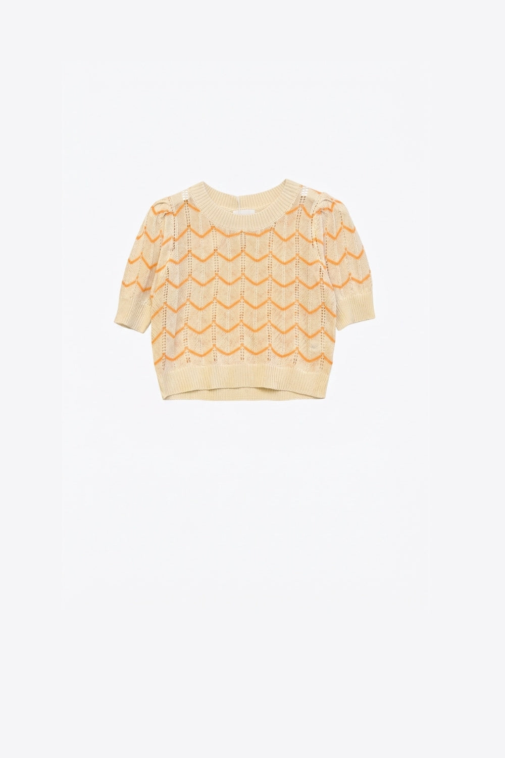 Solstice Herringbone Crop Sweater