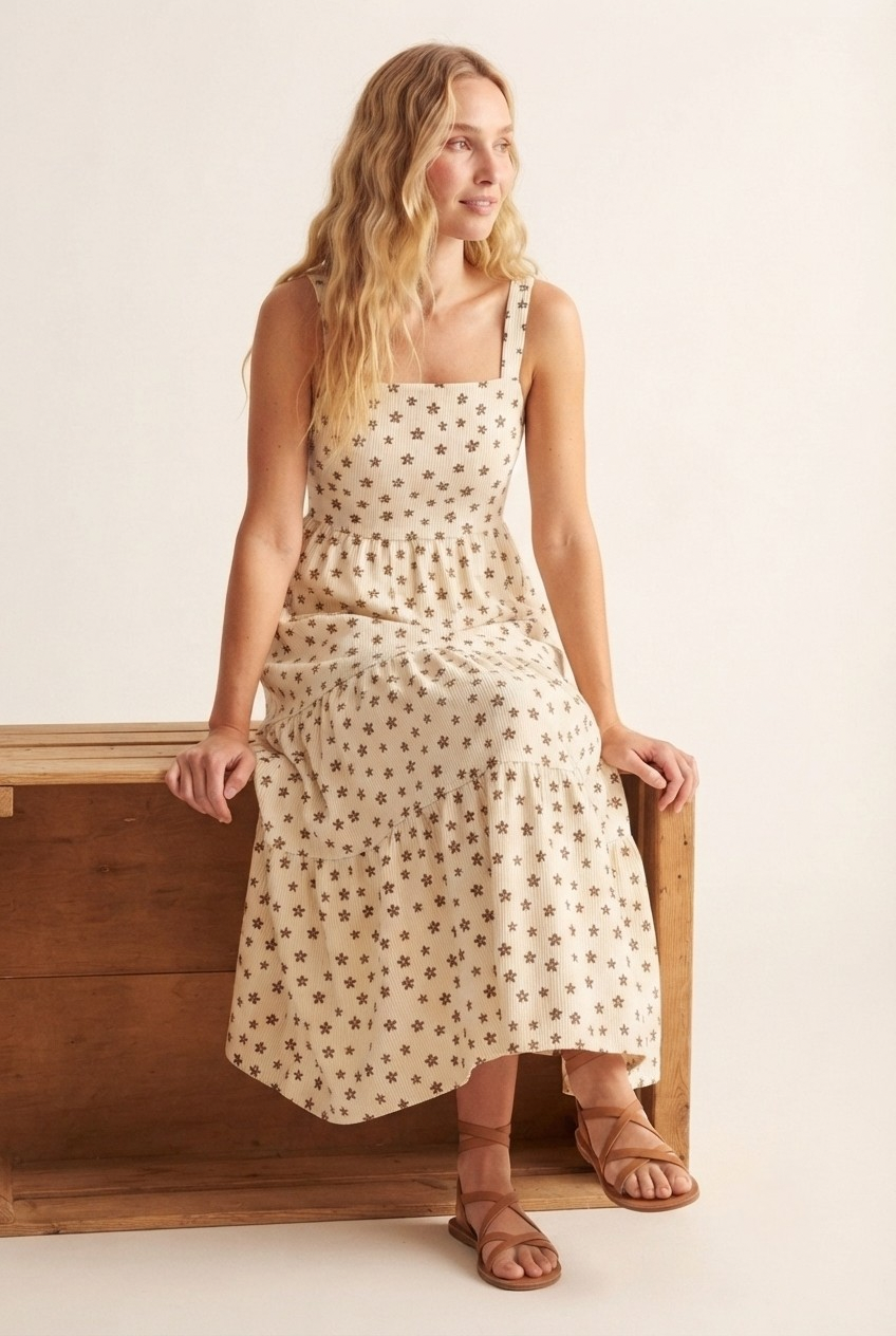 Rainure Corduroy Tiered Maxi Dress