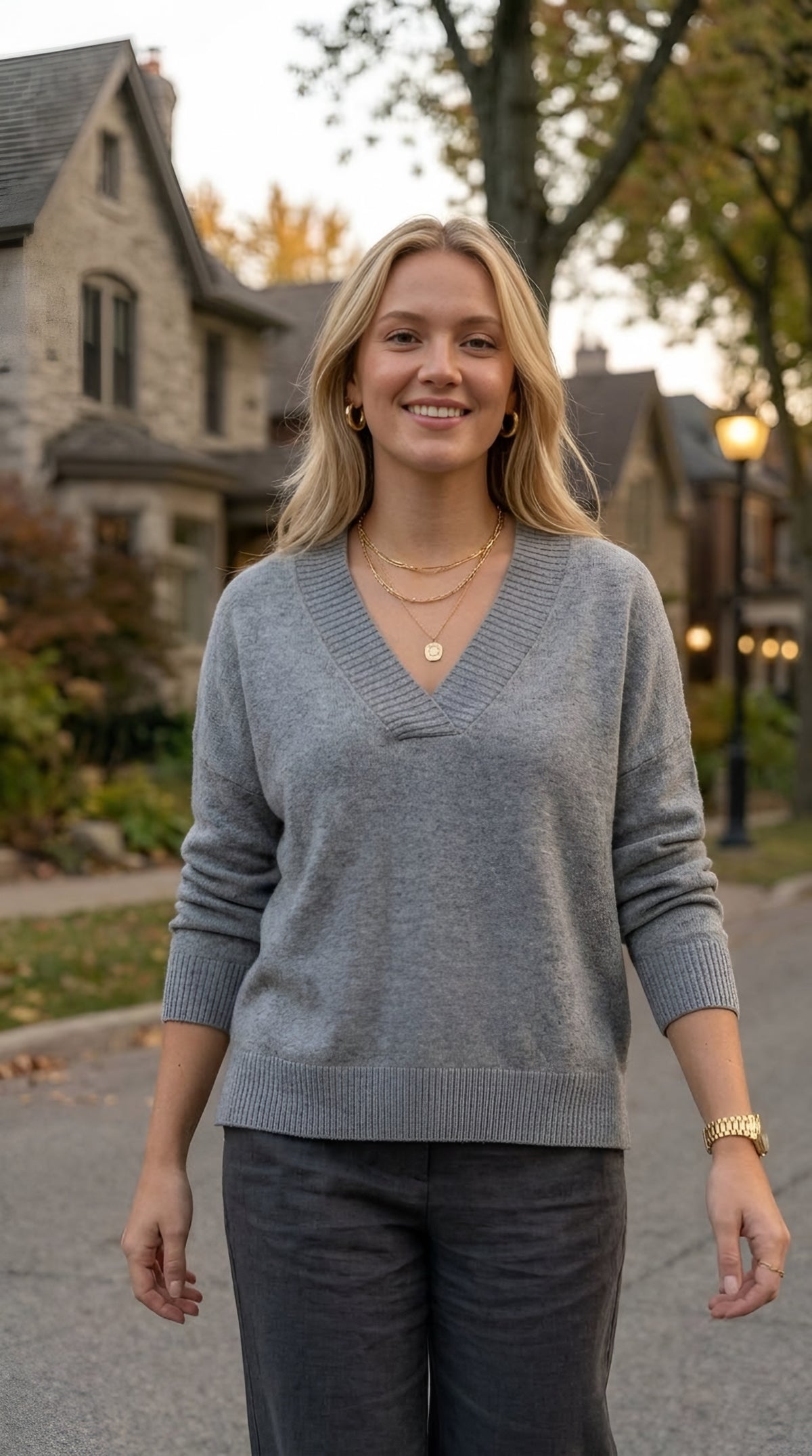 Solstice V-Neck Knit Jumper