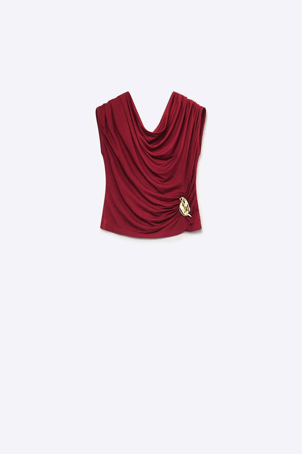 Clinquant Draped Gold Top