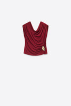 Clinquant Draped Gold Top
