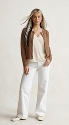 Dorée Gold Button Cardigan