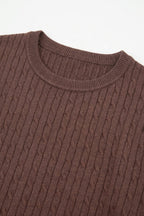 Câble Fine Knit Crew Neck