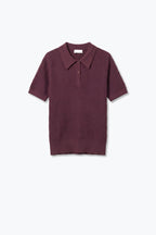 Tricot Textured Knit Polo Shirt