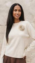 Flocon Pom-Pom Knit Sweater