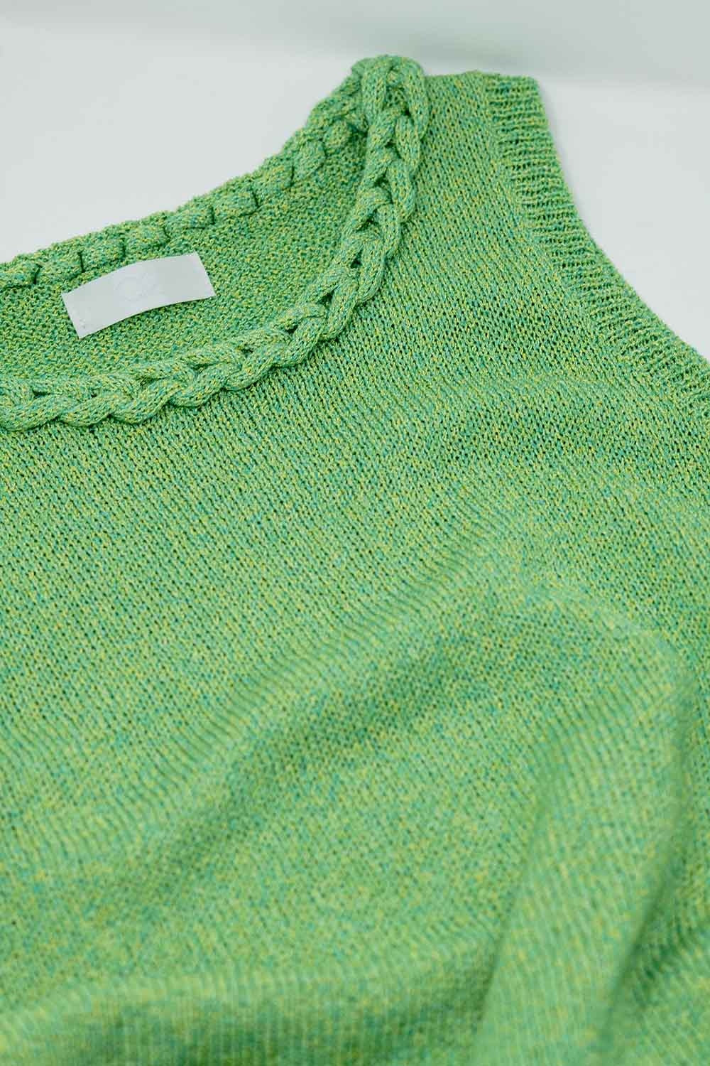 Tresse Braided Knit Midi Dress