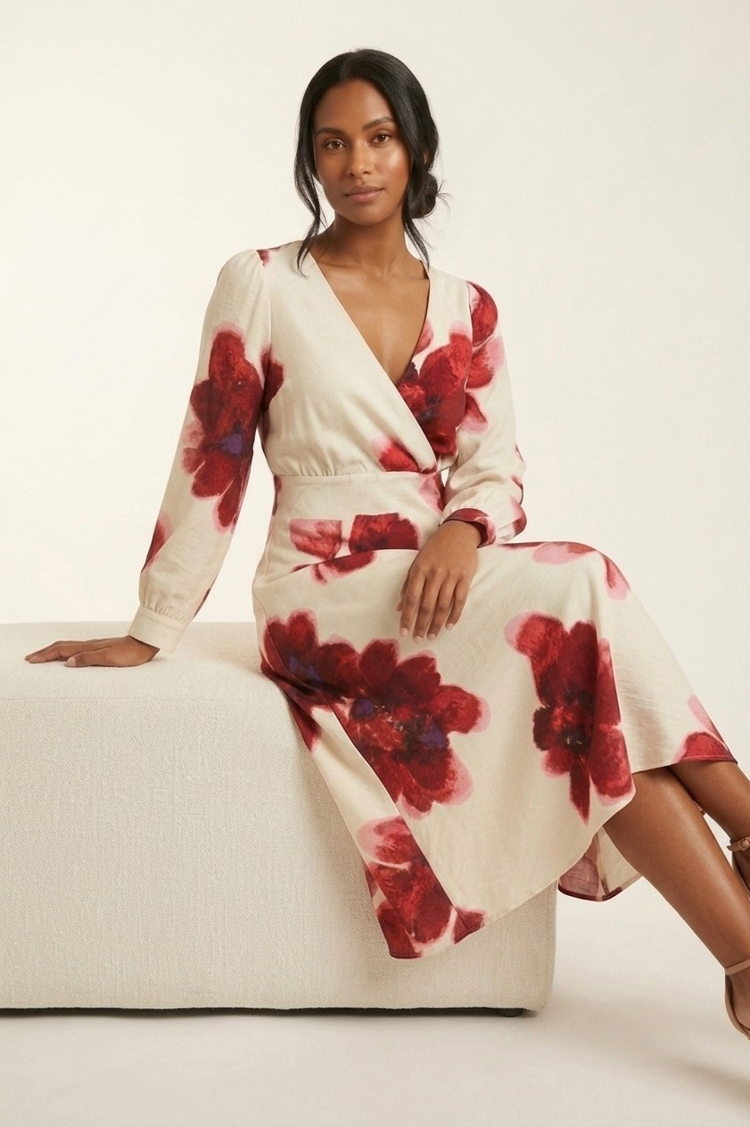 Tropique Wrap Midi Dress
