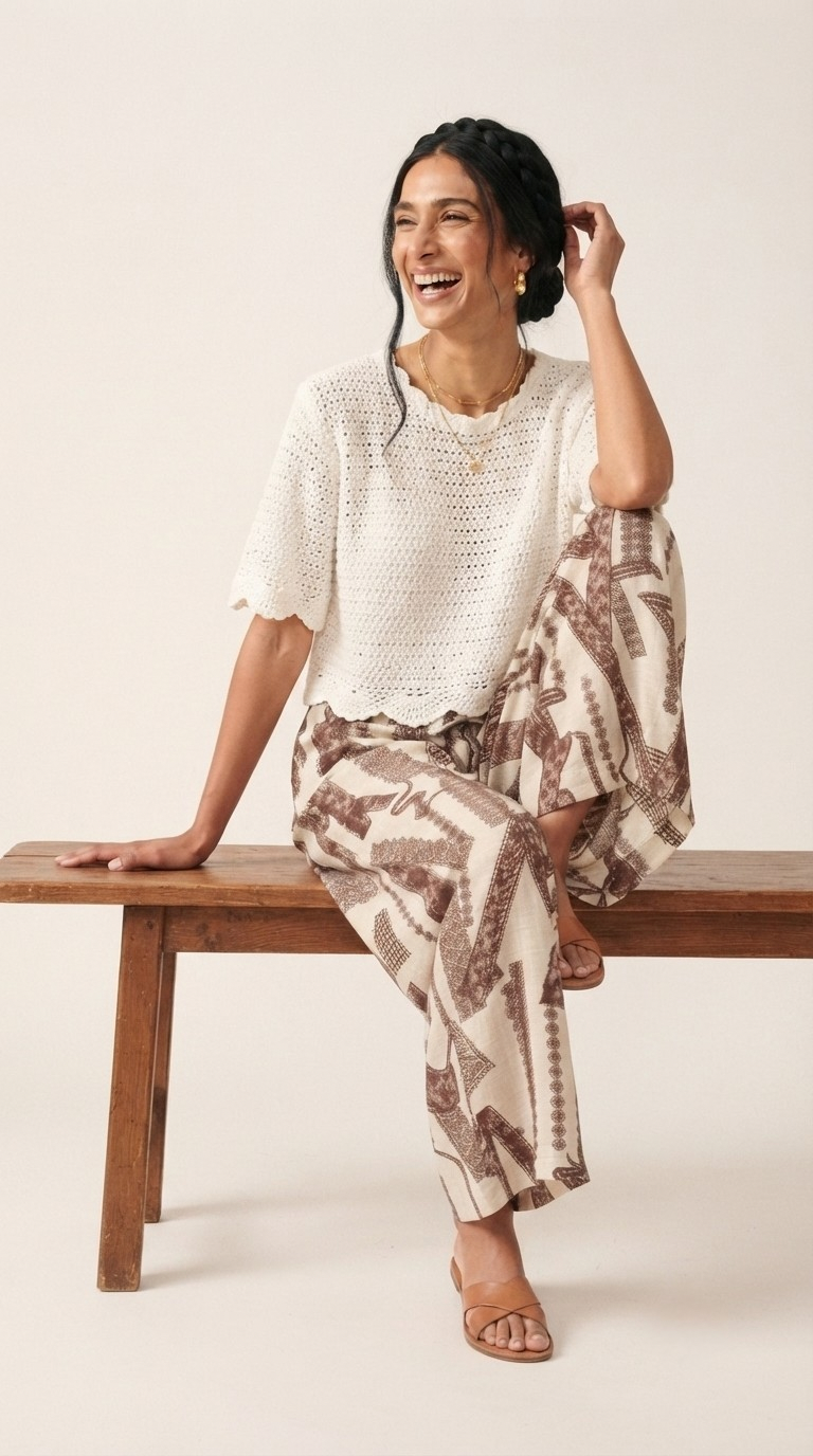 Tierra Abstract Palazzo Pants